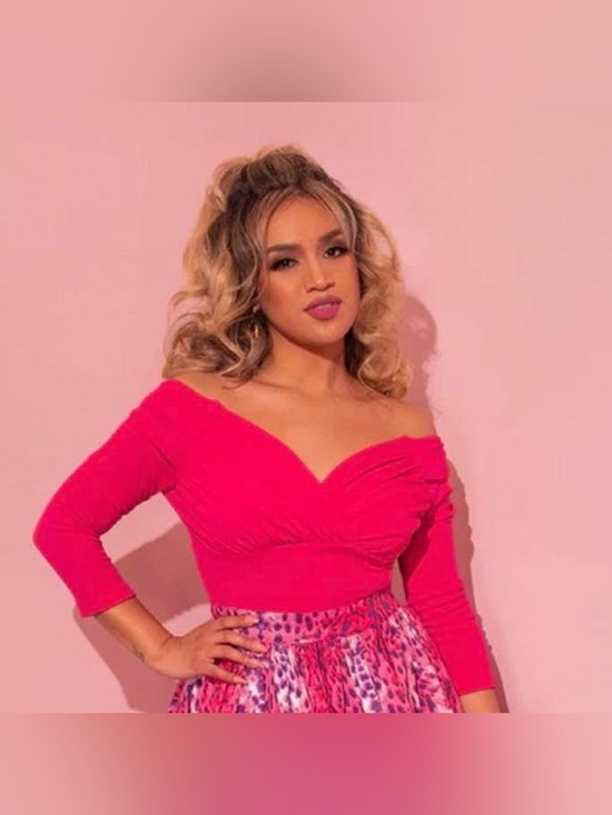 Vixen by Micheline Pitt Tops - Starlet Top in Hot Pink